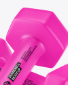 Two Neoprene Dumbbells Mockup