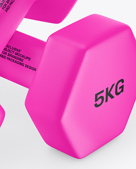 Two Neoprene Dumbbells Mockup