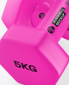 Two Neoprene Dumbbells Mockup