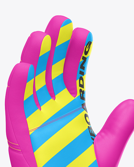Snowboarding Gloves Mockup