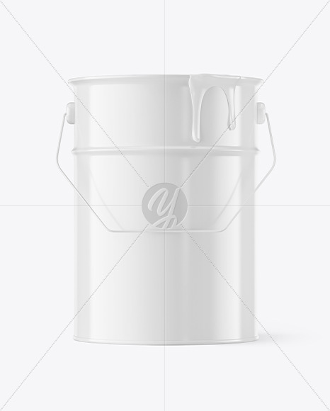 Glossy Paint Can Mockup