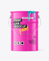 Glossy Paint Can Mockup