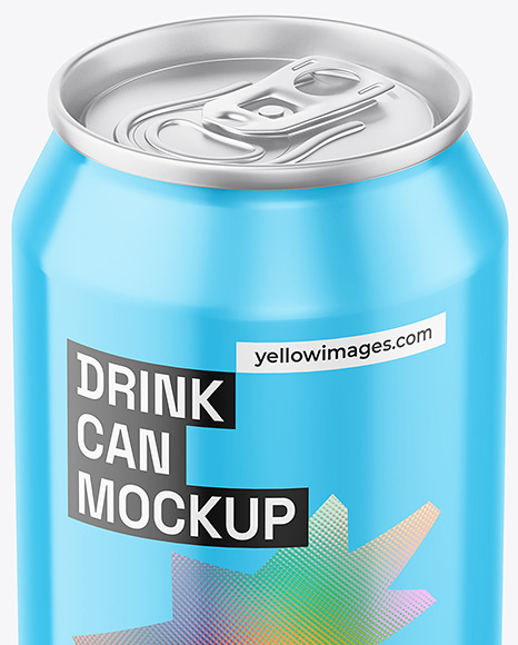 Glossy Aluminium Drink Can Mockup