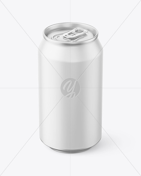 Matte Aluminium Drink Can Mockup