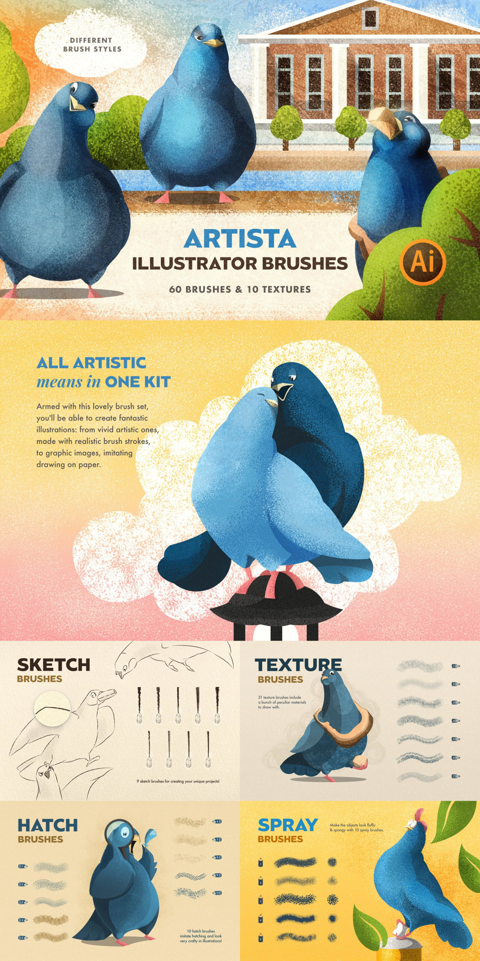 Illustrator Brushes Bundle