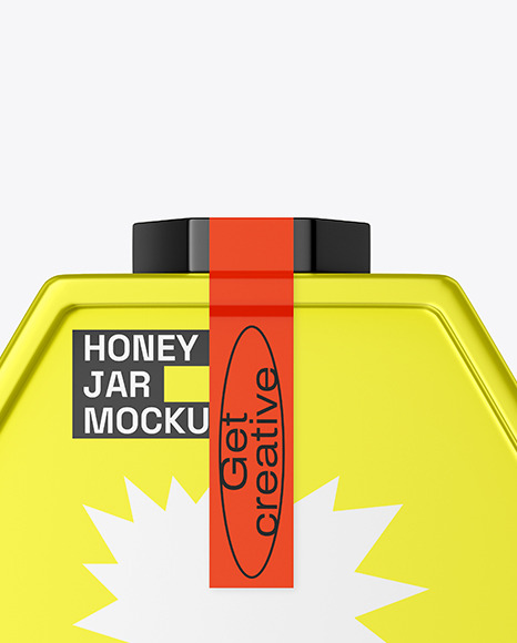 Metallized Honey Jar Mockup