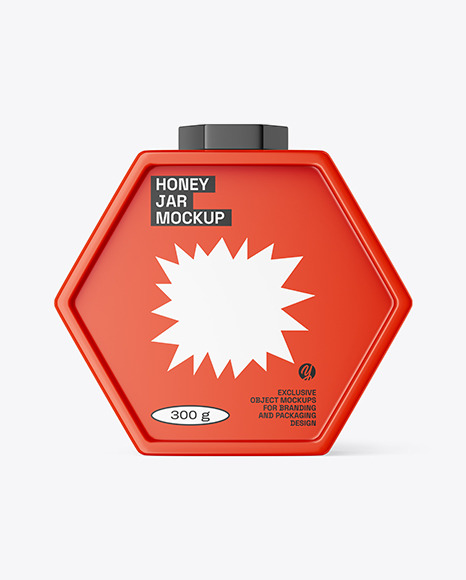 Glossy Honey Jar Mockup