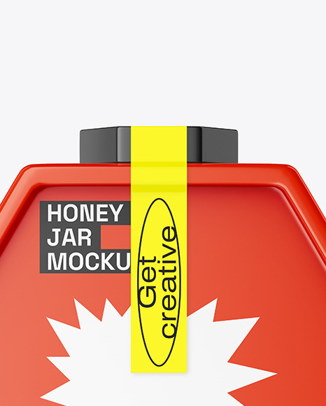 Glossy Honey Jar Mockup