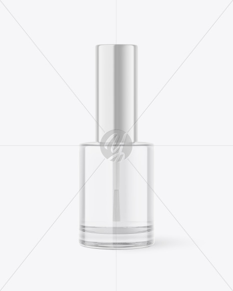 Clear Glass Nail Polish Bottle Mockup