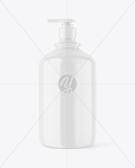 Glossy Liquid Soap Bottle Mockup