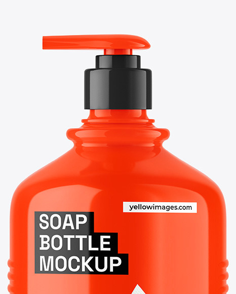 Glossy Liquid Soap Bottle Mockup