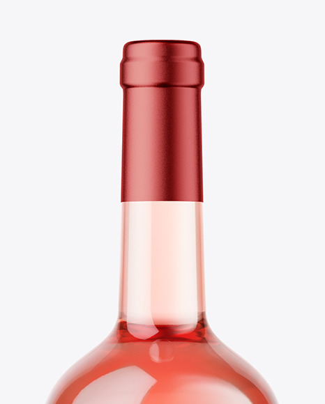 Clear Glass Pink Wine Mockup