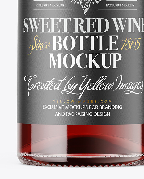 Clear Glass Red Wine Mockup