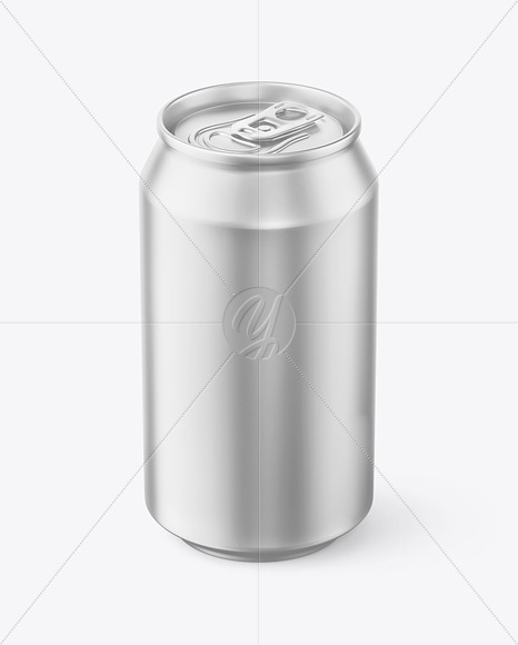 Matte Metallic Aluminium Drink Can Mockup