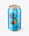 Glossy Metallic Aluminium Drink Can Mockup