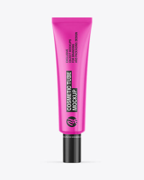 Glossy Cosmetic Tube Mockup