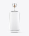 Clear Glass Vodka Bottle Mockup