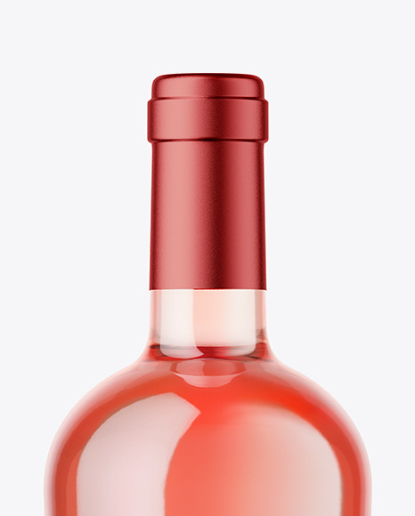 Clear Glass Pink Wine Mockup