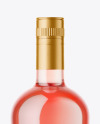 Clear Glass Pink Wine Mockup