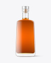 Clear Glass Whisky Bottle Mockup