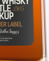 Clear Glass Whisky Bottle Mockup