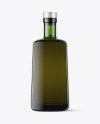 Green Glass Whisky Bottle Mockup