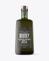 Green Glass Whisky Bottle Mockup