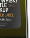 Green Glass Whisky Bottle Mockup