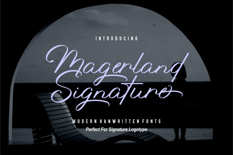 Magerland Handwritten Signature Font - Logotypes