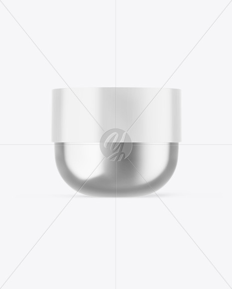 Metallic Cosmetic Jar Mockup