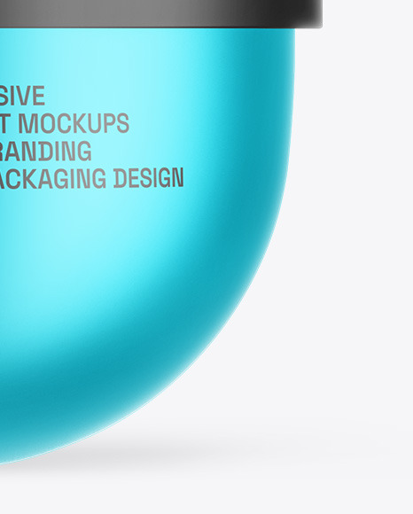 Matte Metallic Cosmetic Jar Mockup