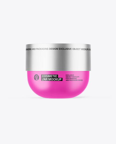 Matte Cosmetic Jar Mockup - Matte+Cosmetic+Jar+Mockup+In+Packaging+Mockups+On+Yellow