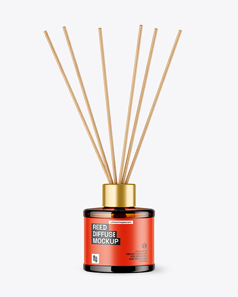 Amber Glass Diffuser Bottle Mockup