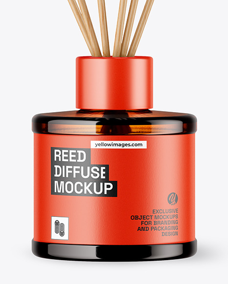 Amber Glass Diffuser Bottle Mockup