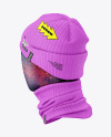 Winter Hat & Buff Mockup - Back View