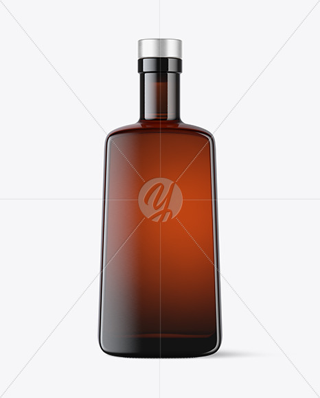 Amber Glass Bottle Mockup