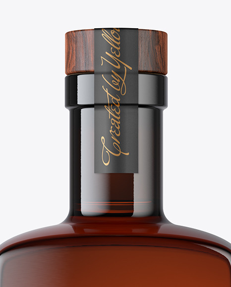 Amber Glass Bottle Mockup