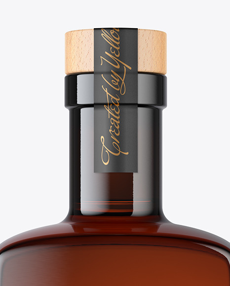 Amber Glass Bottle Mockup