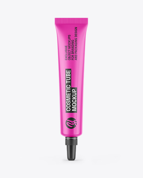 Glossy Cosmetic Tube Mockup - Toothpaste tube mockup