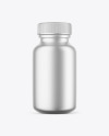 Metallized Plastic Bottle with Pills Mockup