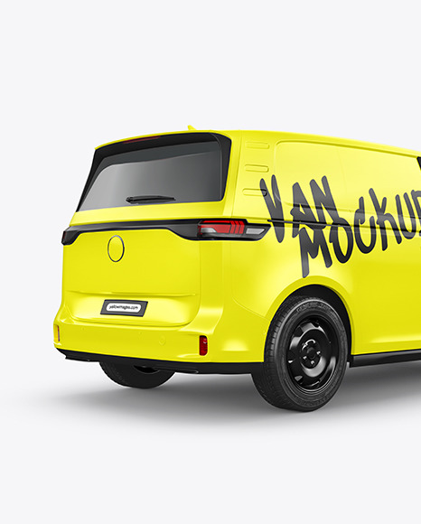 Electric Panel Van Mockup - Back Half Side View