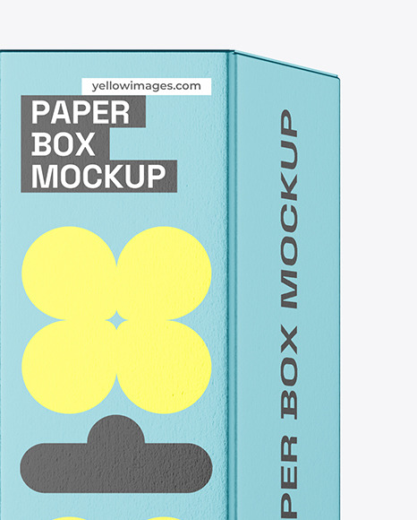 Hexagonal Metallized Paper Box Mockup