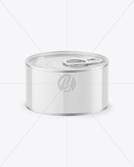 Glossy Tin Can Mockup