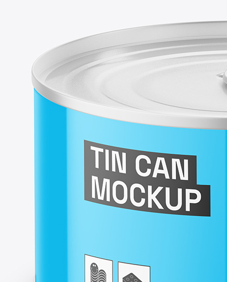 Glossy Tin Can Mockup