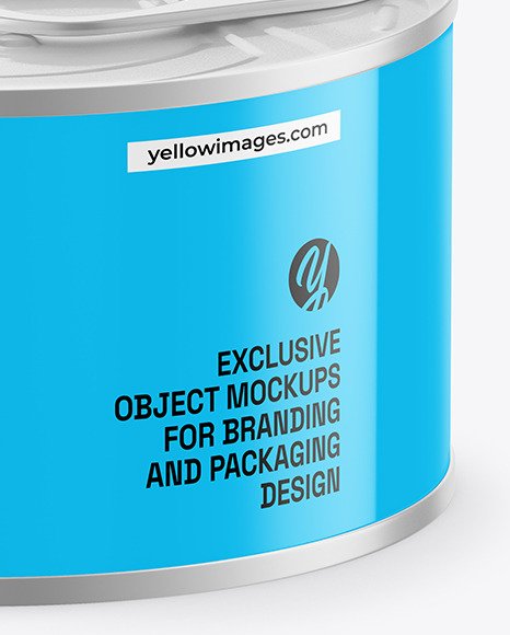 Glossy Tin Can Mockup