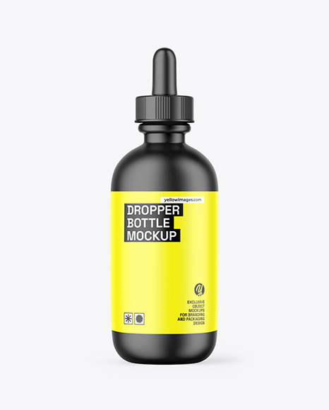 Matte Dropper Bottle Mockup