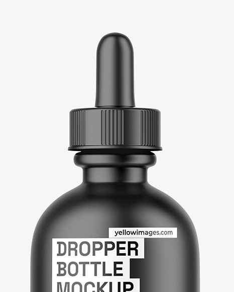 Matte Dropper Bottle Mockup