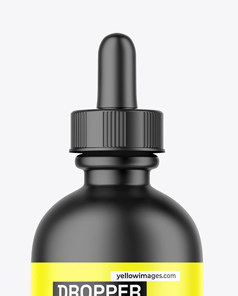 Matte Dropper Bottle Mockup