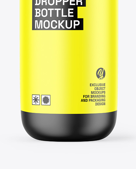 Matte Dropper Bottle Mockup