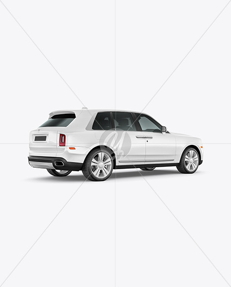 Luxury Car Mockup - Back Half Side View